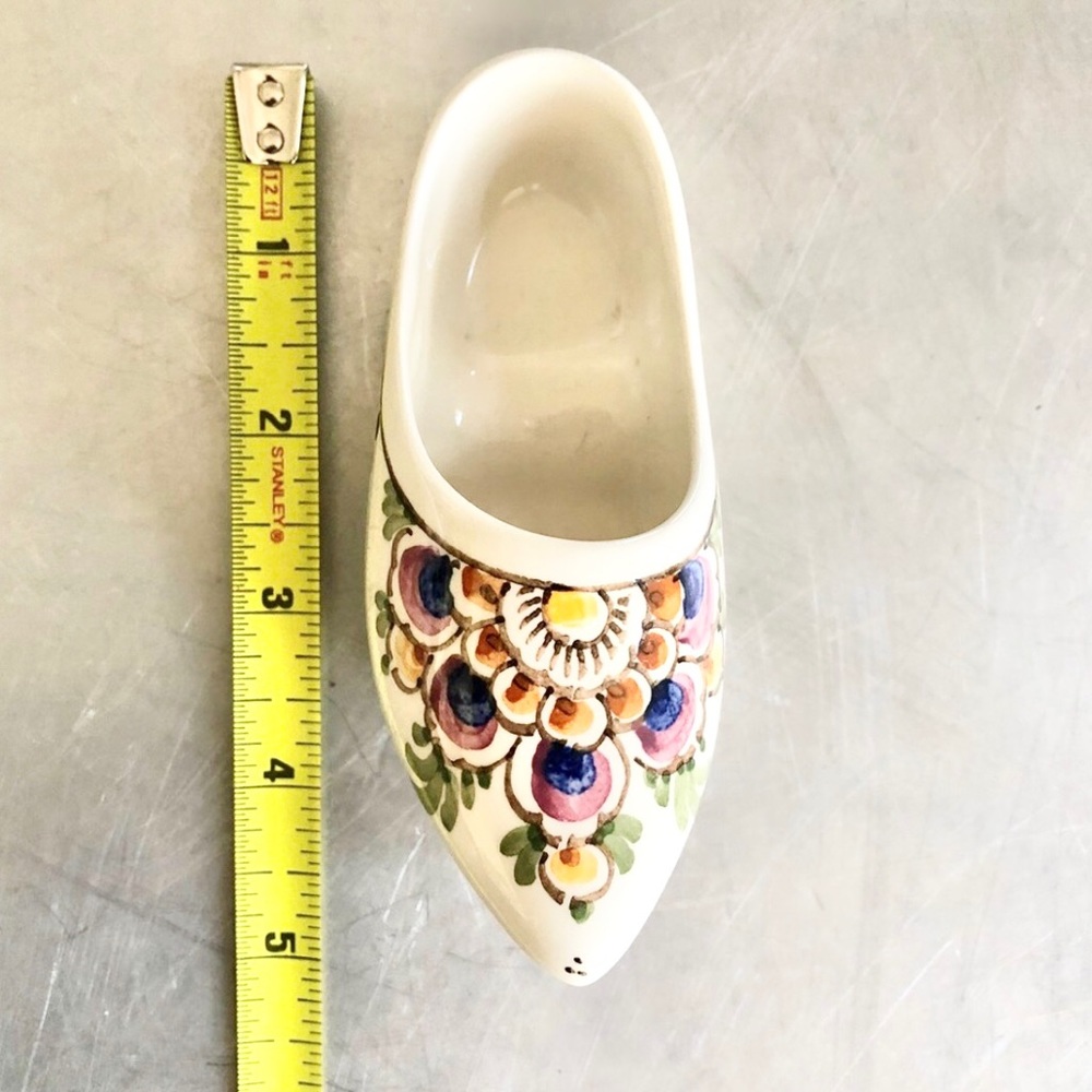 ⭐️Delft⭐️Handpainted Ceramic 4.5" Dutch Clog Home Decor Trinket Box Collectible - Picture 6 of 6
